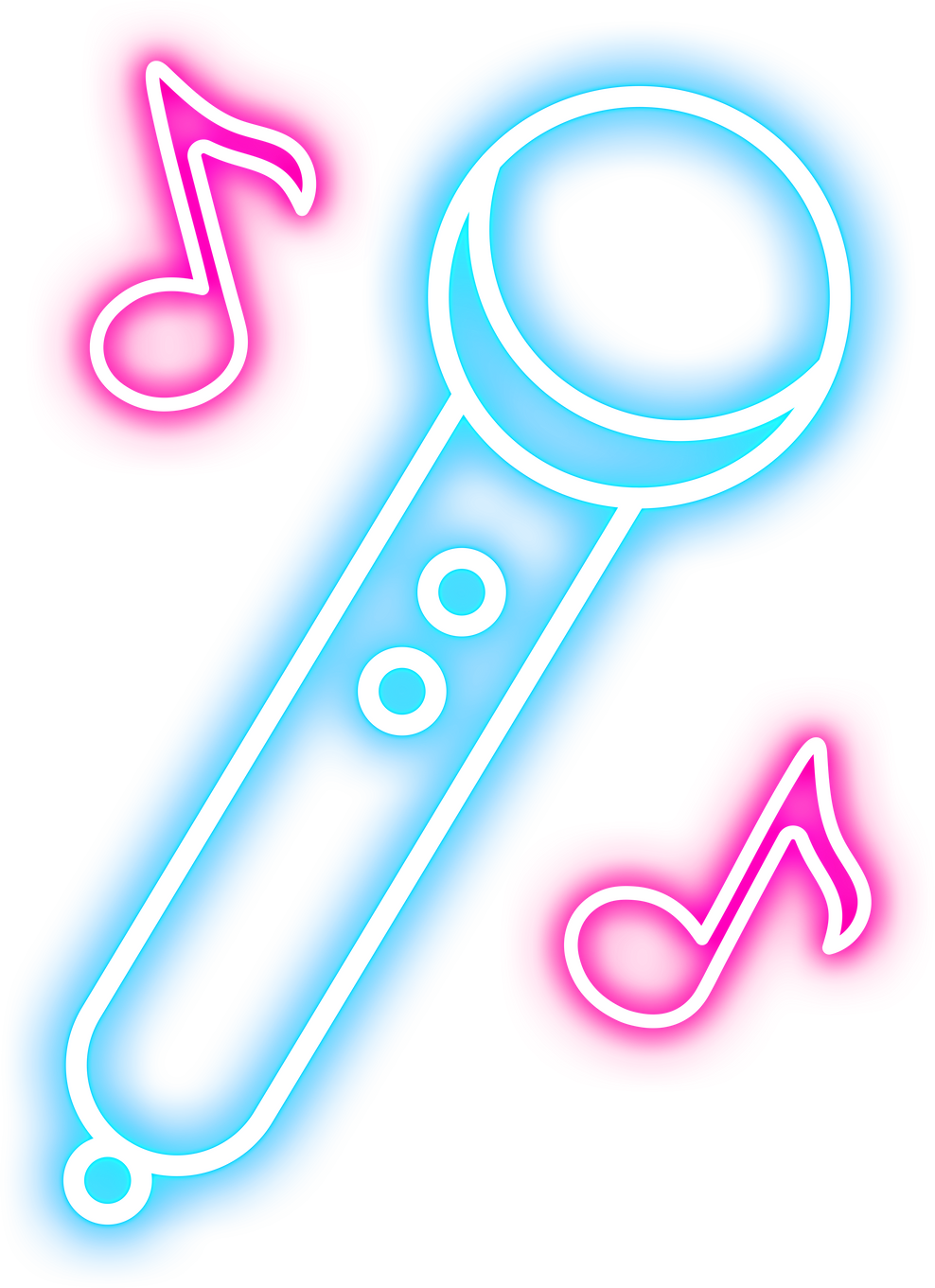 Neon Microphone Icon